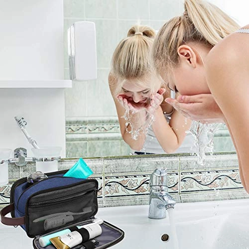 Modoker Bag Easy Organization Travel Toiletry Bag for Men or Women(BLUE)