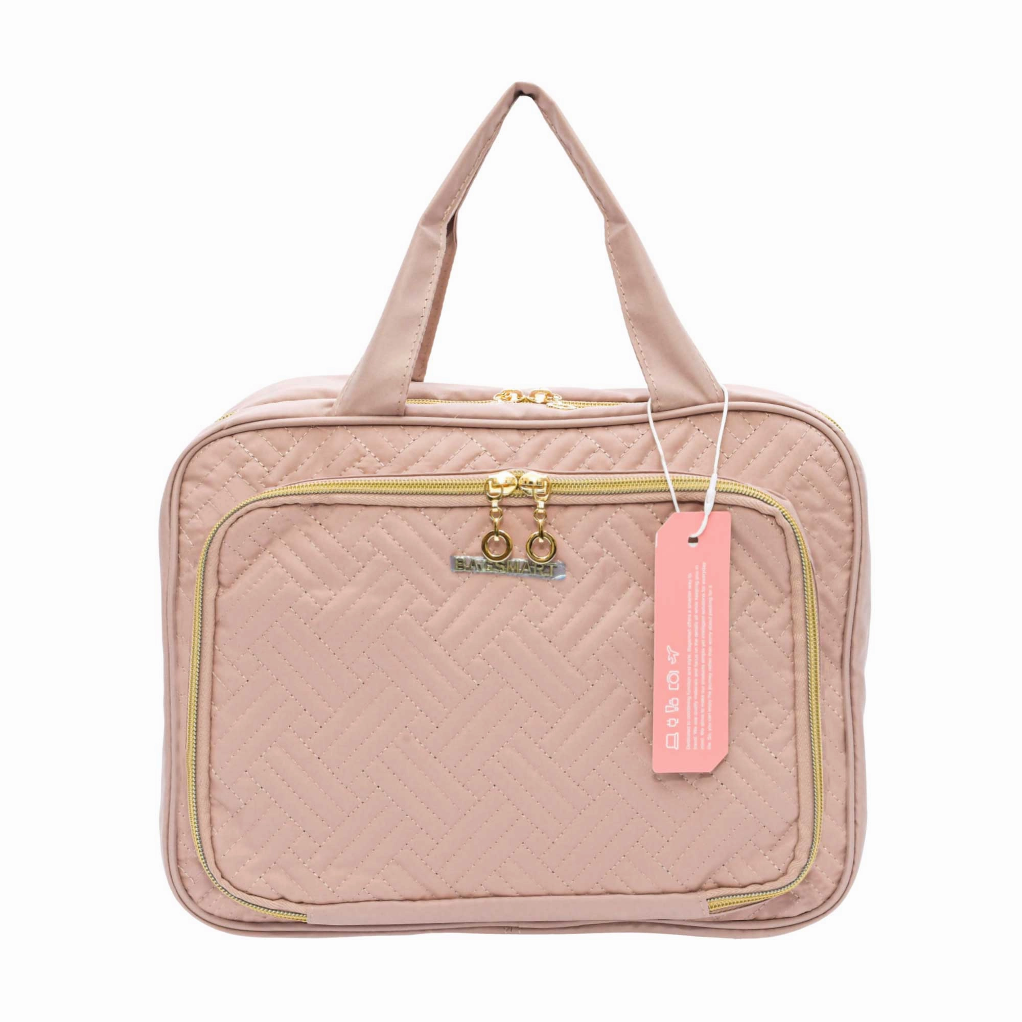 Mosafer Polyester Pink Cosmetic Bag, Size: 31X10X23cm