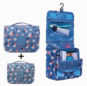 Multifunction Cosmetic BagHanging Toiletry Bag ,Portable Makeup Pouch Waterproof pack of 2