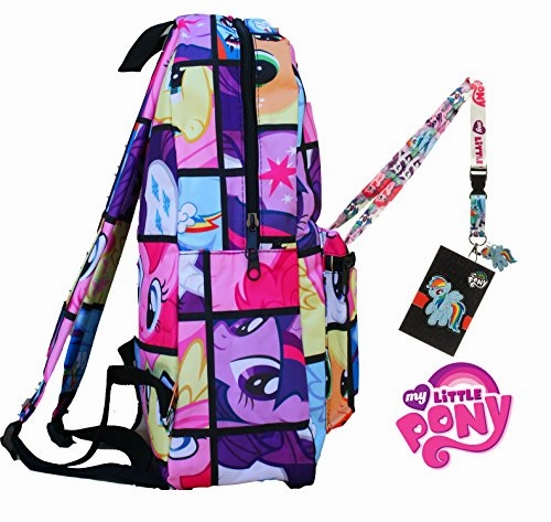 My Little Pony Backpack With Lanyard And Keychain Charm (Comic Strip Version)