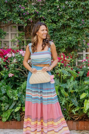Natural Raffia Clutch (Golden Strap Included)