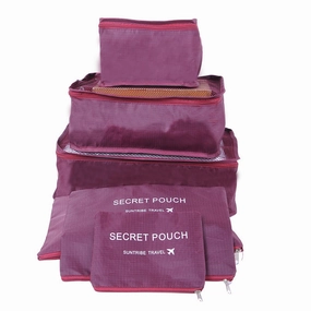 NIBESSER 6Pcs/set Travel Organizer Make Up Functional Bag Clothing Luggage Packing Cubes Travel