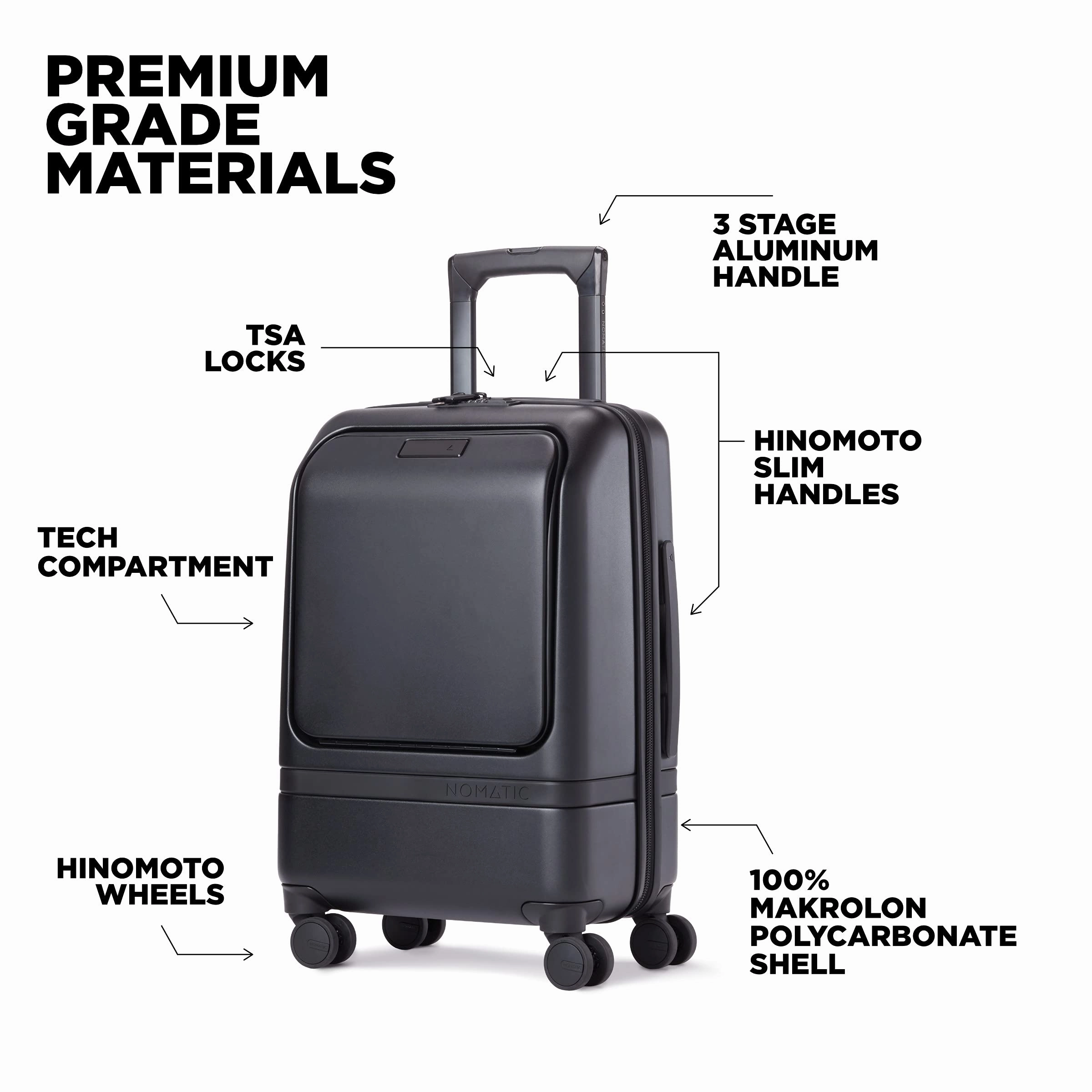 Nomatic Hardside Spinner Wheel Luggage with TSA Lock