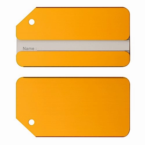 Onupgo 2 Pack Metal Luggage Tags Travel Suitcase Luggage Id Identifier Tags