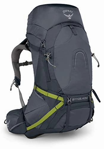 Osprey Atmos AG 50 Men's Backpacking Backpack Abyss Grey, Large