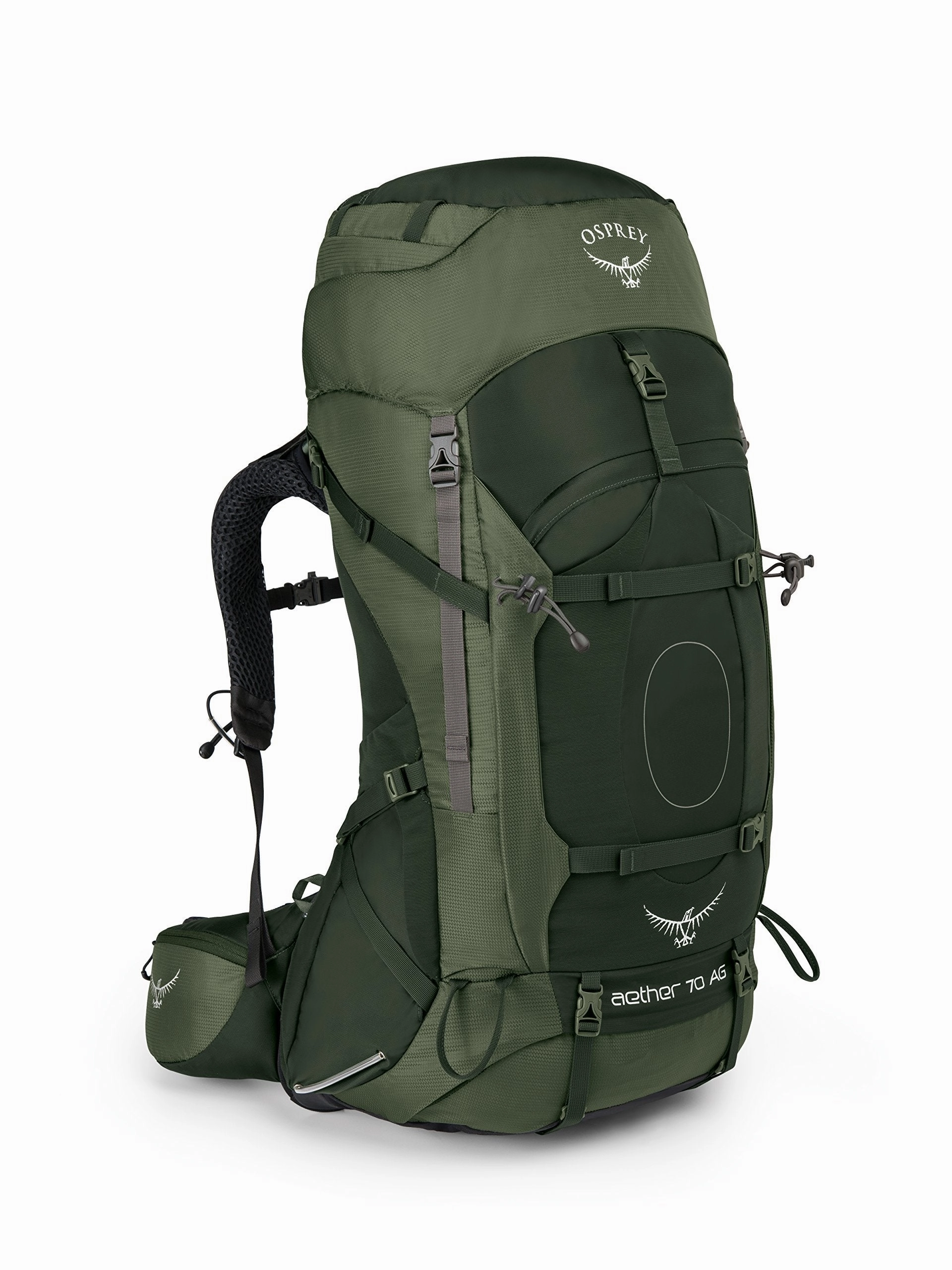 Osprey Packs Aether Ag 70 Backpacking Pack, Adriondack Green,Large