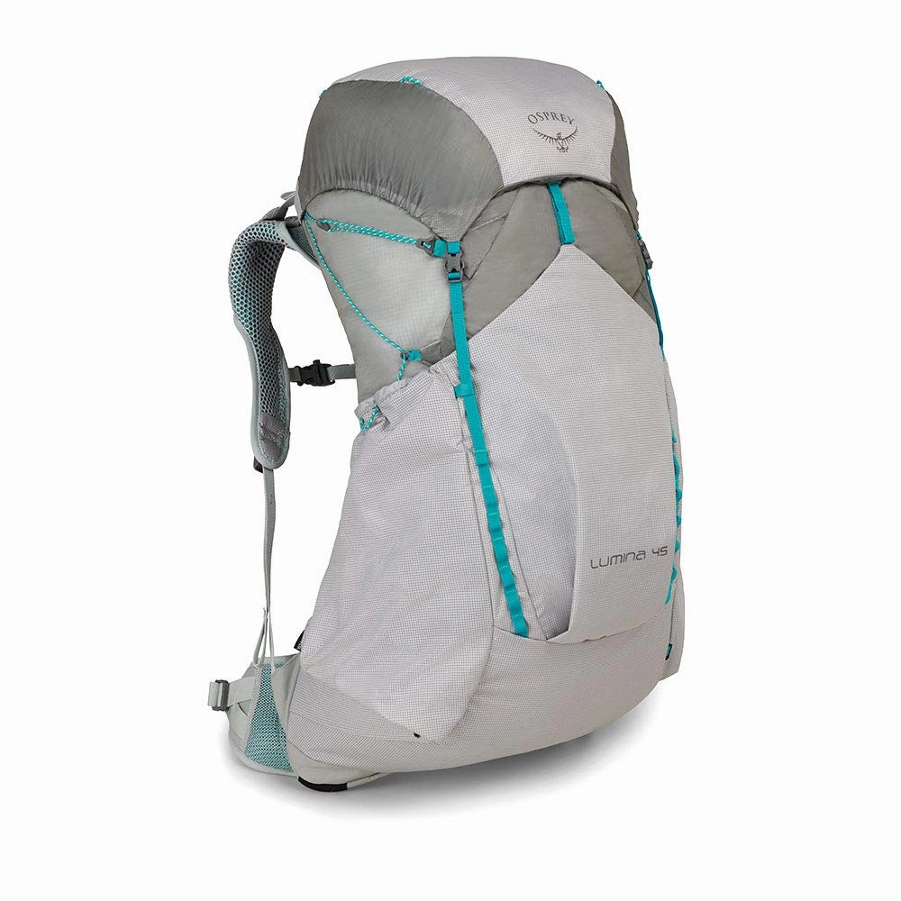 Osprey Women's Lumina 45 Backpacking Cyan Silver Black S