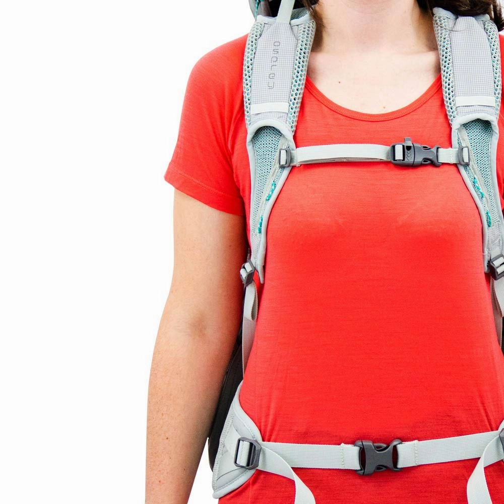 Osprey Women's Lumina 45 Backpacking Cyan Silver Black S