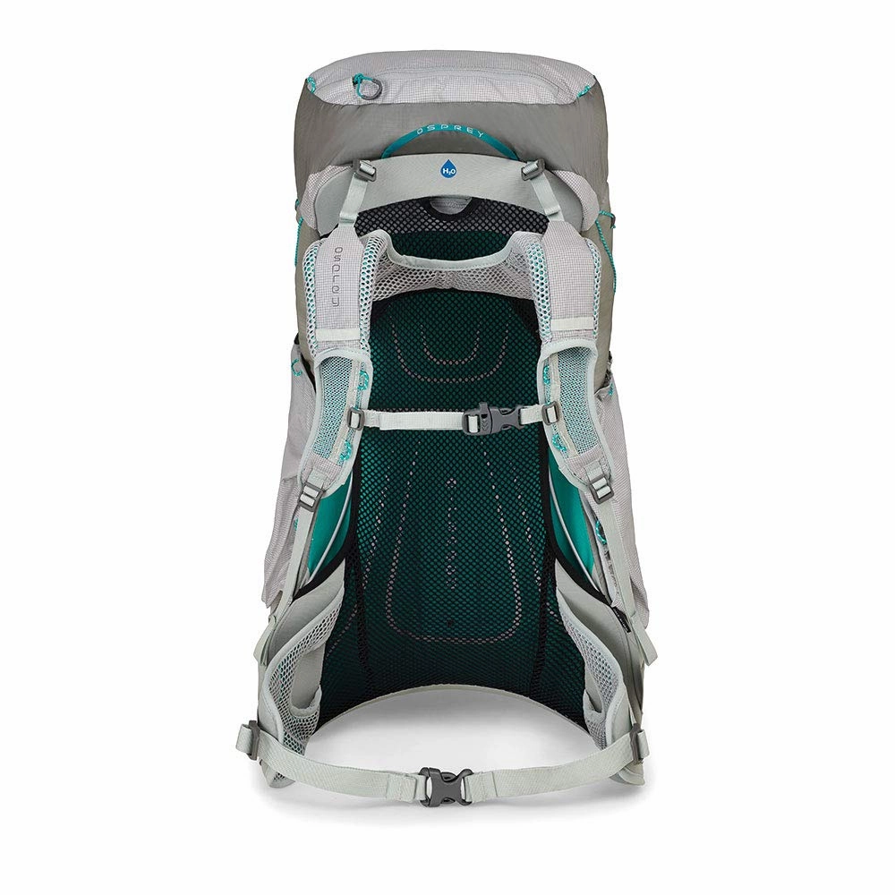 Osprey Women's Lumina 45 Backpacking Cyan Silver Black S