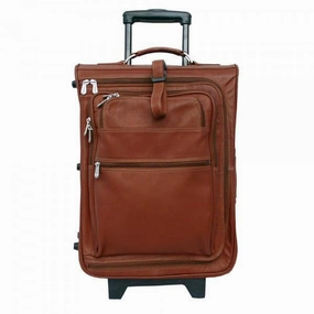 Piel Leather 19" Multi-Pocket Wheeler