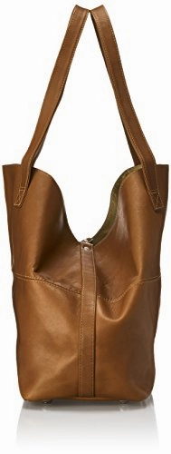 Piel Leather Large Open Multi-Purpose Tote, Saddle, One Size