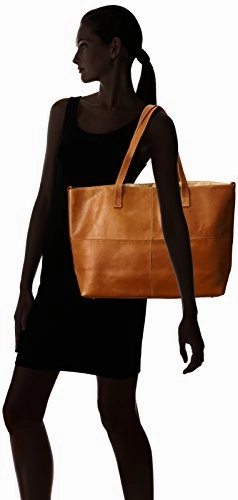 Piel Leather Large Open Multi-Purpose Tote, Saddle, One Size