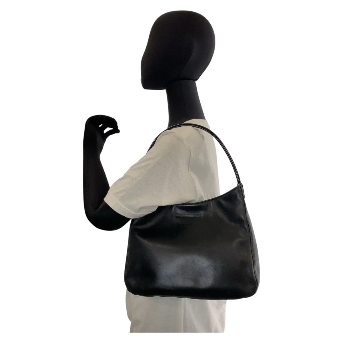 PRADA Shoulder Bag Leather, Plastic Black black Shoulder Bag Women Used