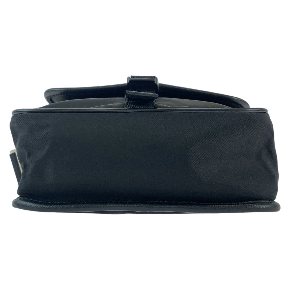 PRADA Shoulder Bag Nylon Black SilverMetal Crossbody Shoulder Bag Messenger Bag Test Triangle With logo Women Used