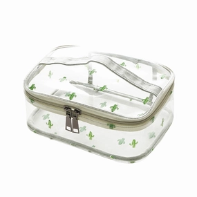 Pvc Cosmetic Storage Bags Women'S Portable Waterproof Clear Toiletry Pouch Travel Wash Makeup