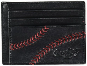 Rawlings Men'S Baseball Stitch Card Case, Black