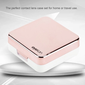 Reflective Cover Contact Lens Case Set Cute Lovely Travel Kit Box