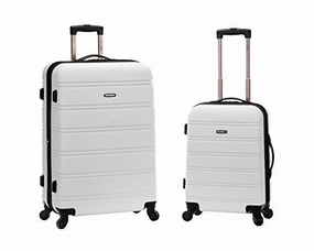 Rockland 20 Inch 28 Inch 2Pc Expandable Abs Spinner Set, White, One Size