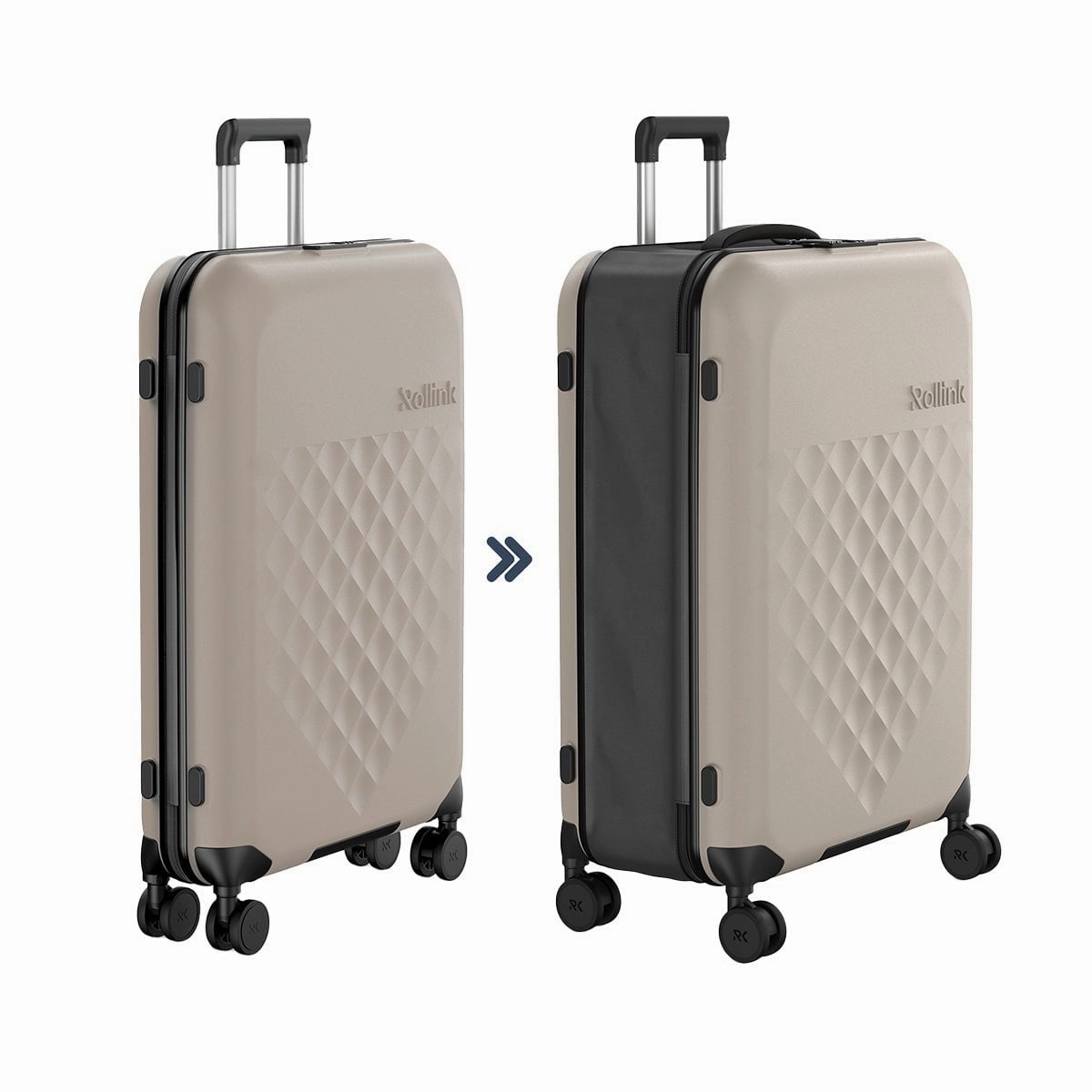 Rollink Flex 360 Large Checked 4 Wheel Collapsible Luggage