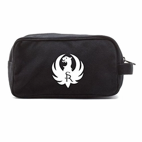 Ruger Firearms Canvas Shower Kit Travel Toiletry Bag Case in Black & White