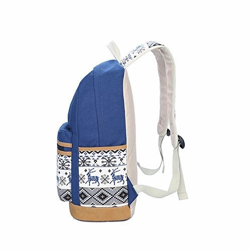 S Kaiko Horse Pattern Canvas Backpack Casual Daypacks School Backpack For Women And Men Laptop