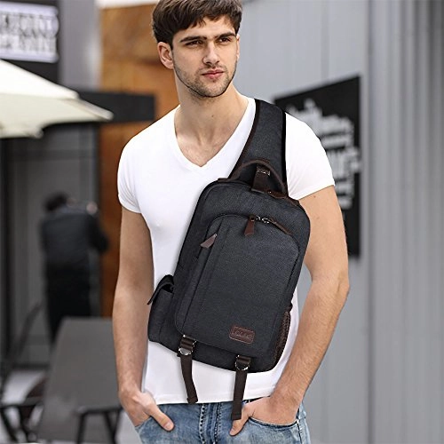 S-Zone Sling Bag For Men Chest Shoulder Gym Backpack Sack Satchel Outdoor Crossbody Pack