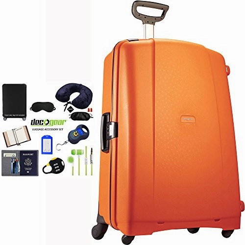 Samonite GT 31" Spinner Zipperless Suitcase   10pc Luggage Accessory Kit (Orange)