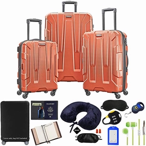 Samsonite Centric 3-Piece Hardside Luggage Set,  10pc Accessory Kit