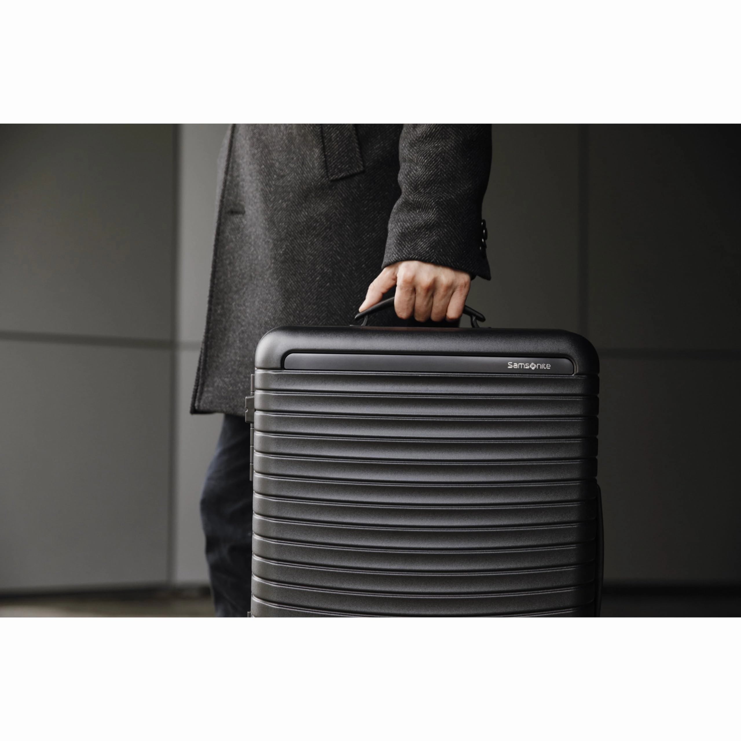 Samsonite Framelock Max Hardside Luggage with Spinner Wheels, Lightweight zipper-less (Large Spinner)