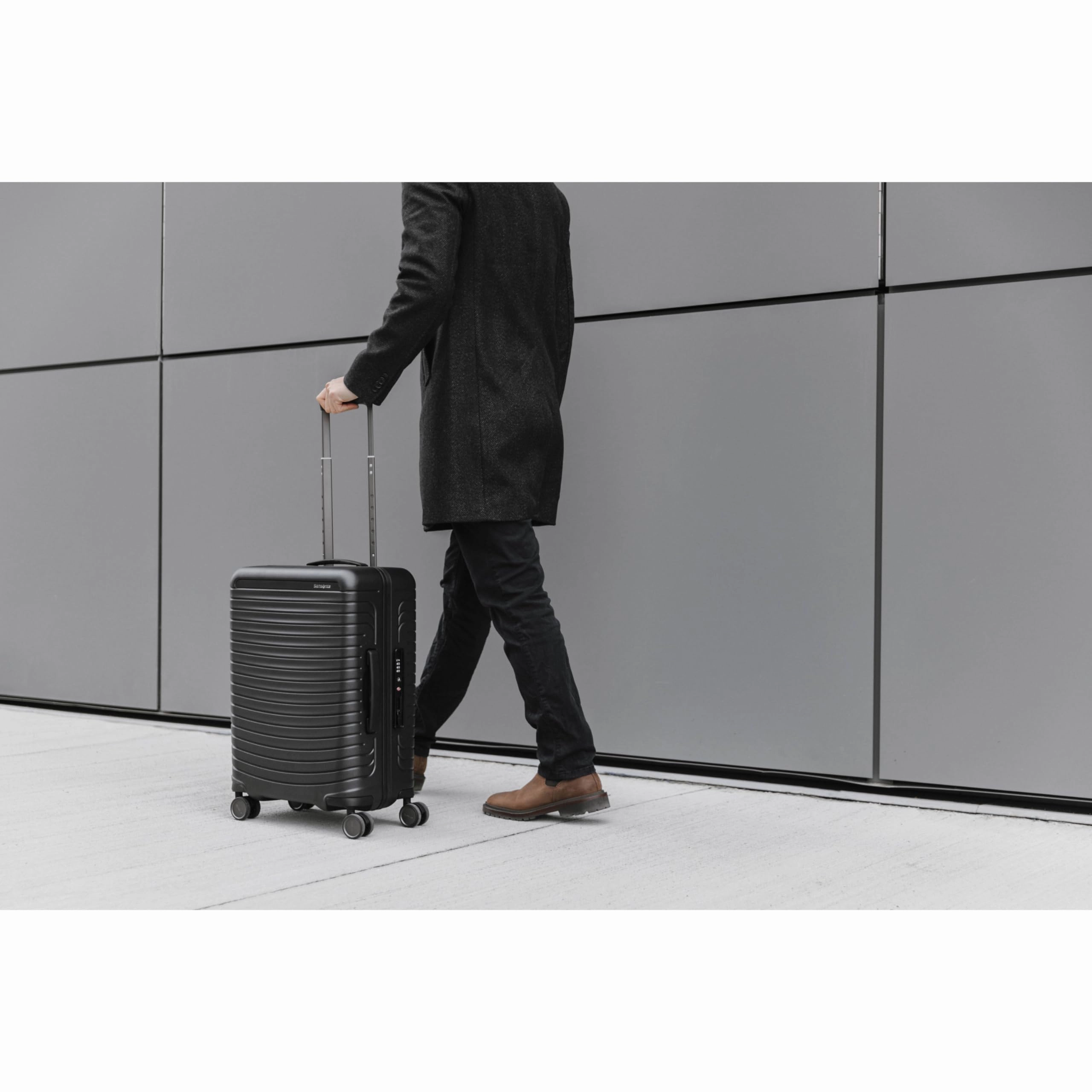 Samsonite Framelock Max Hardside Luggage with Spinner Wheels, Lightweight zipper-less (Large Spinner)