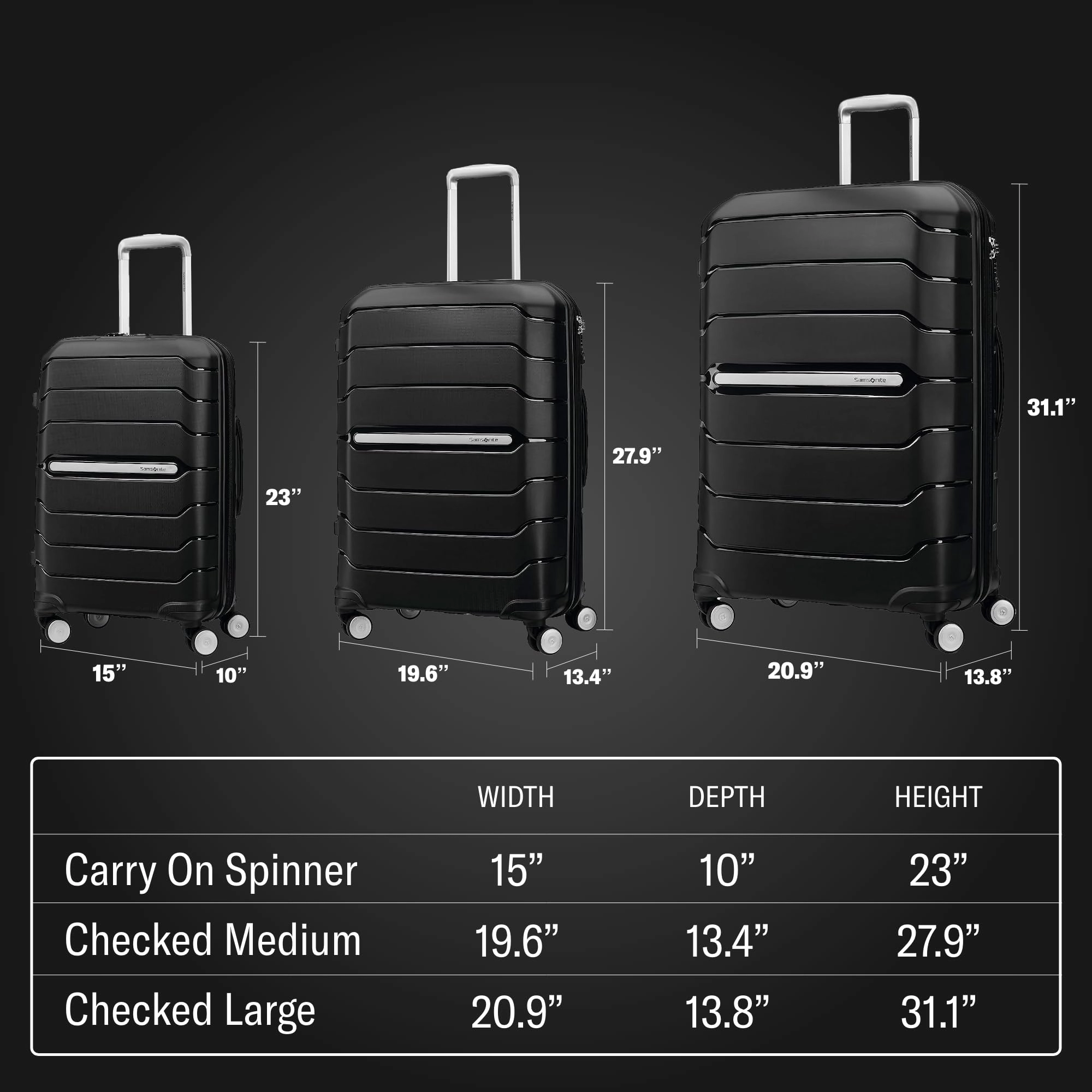Samsonite Freeform 2 Piece Set (21"/28") 4-Wheel Luggage Sets