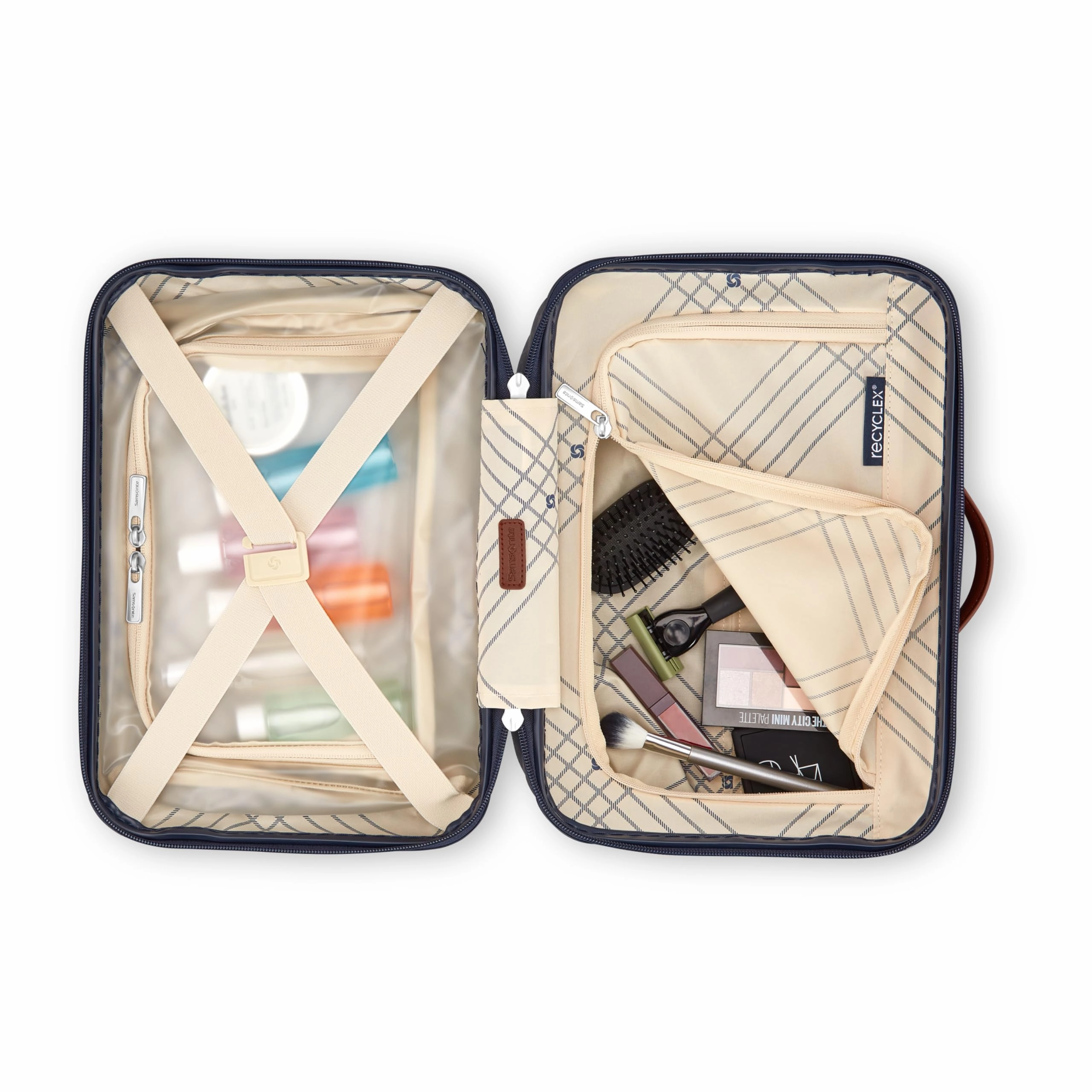 Samsonite Virtuosa Hardside Train Case, Crossbody Travel Makeup Case with Removable Strap