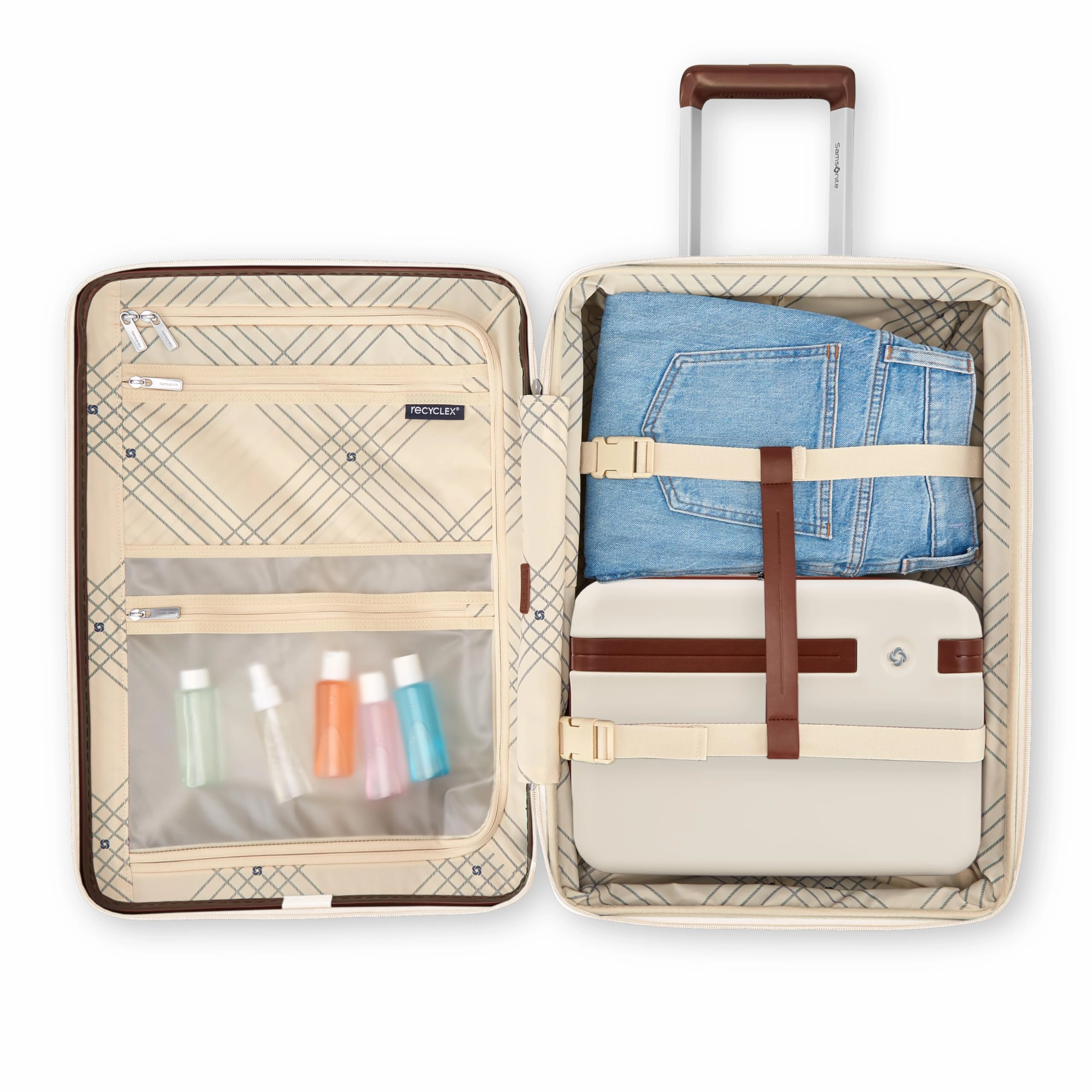 Samsonite Virtuosa Hardside Train Case, Crossbody Travel Makeup Case with Removable Strap