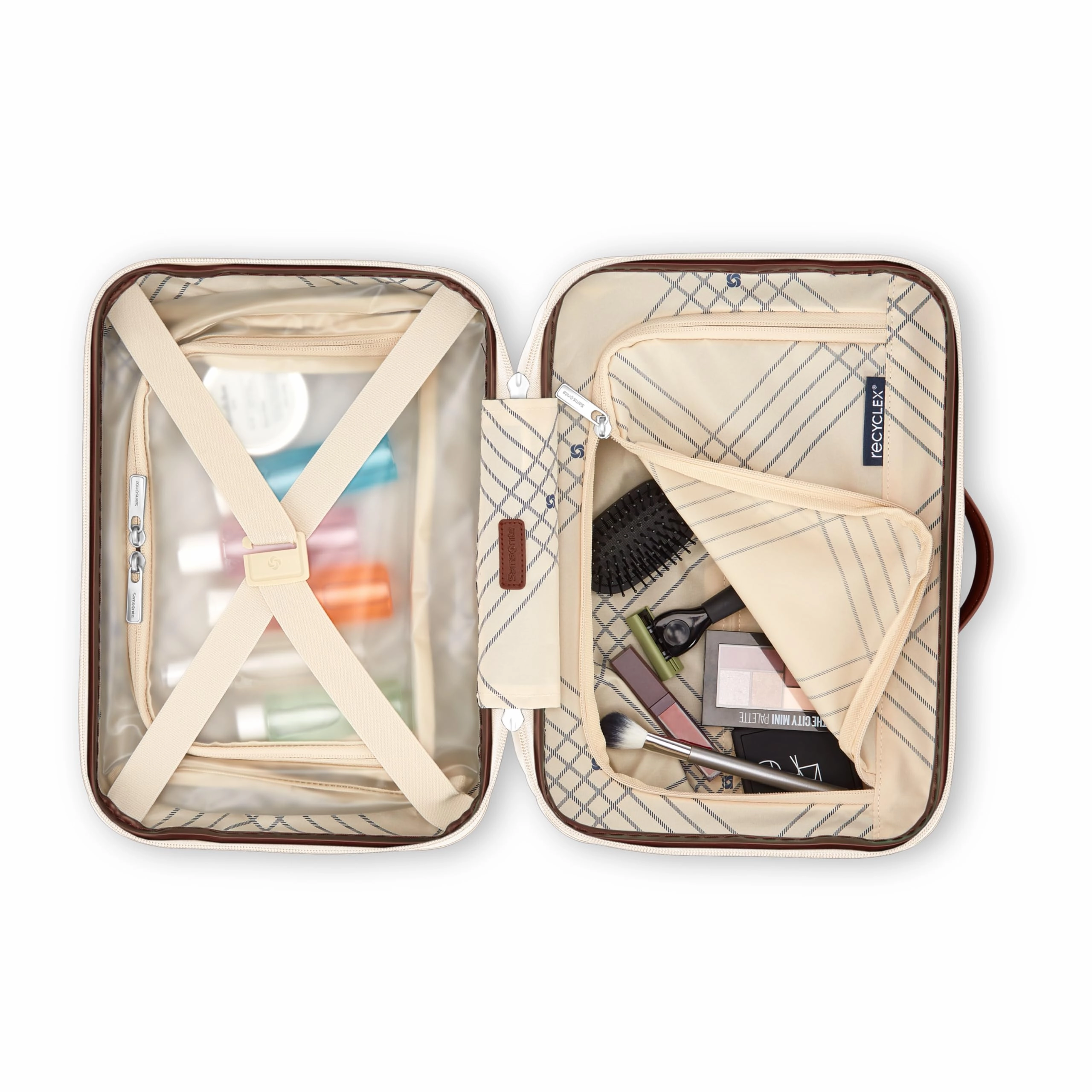 Samsonite Virtuosa Hardside Train Case, Crossbody Travel Makeup Case with Removable Strap