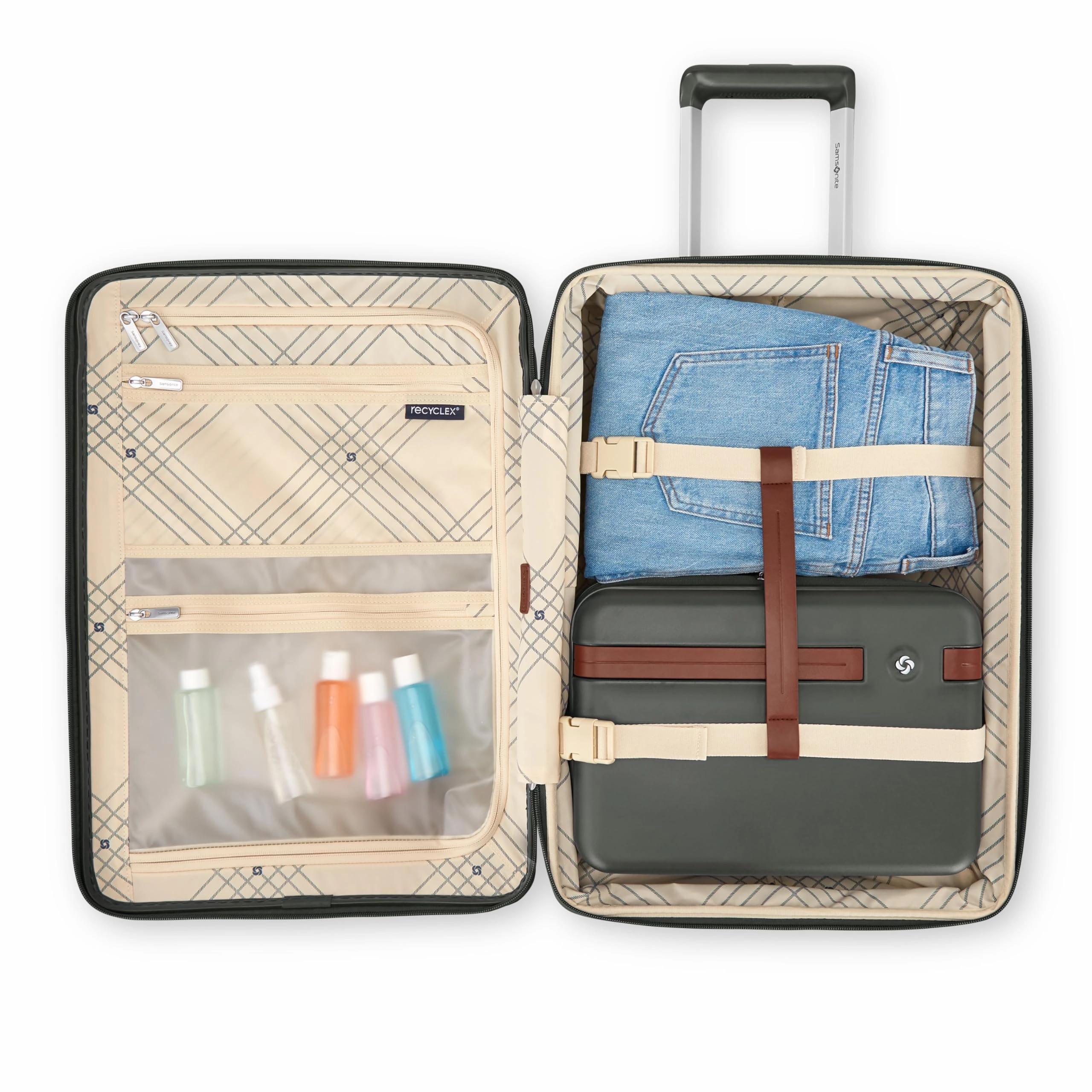 Samsonite Virtuosa Hardside Train Case, Crossbody Travel Makeup Case with Removable Strap