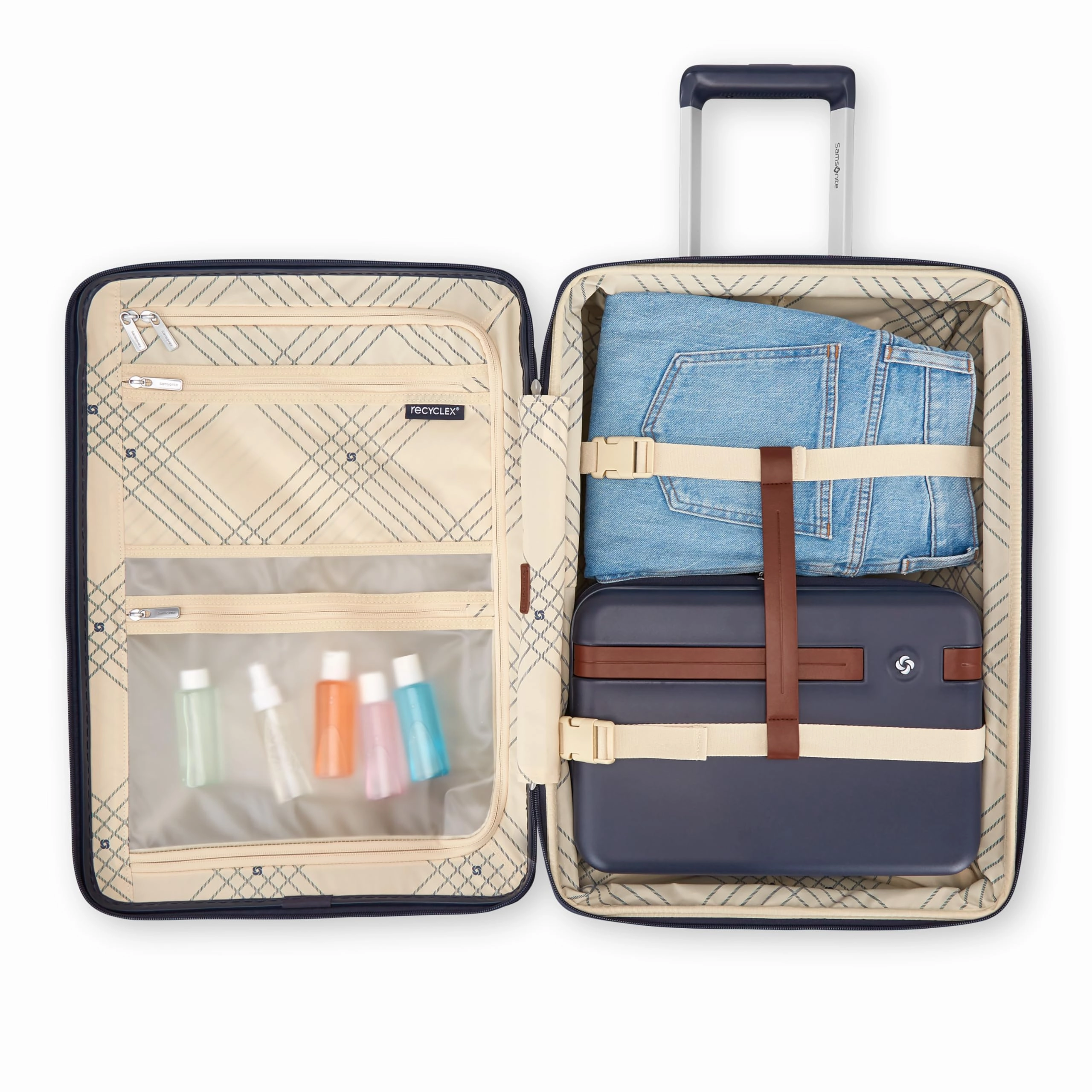 Samsonite Virtuosa Hardside Train Case, Crossbody Travel Makeup Case with Removable Strap
