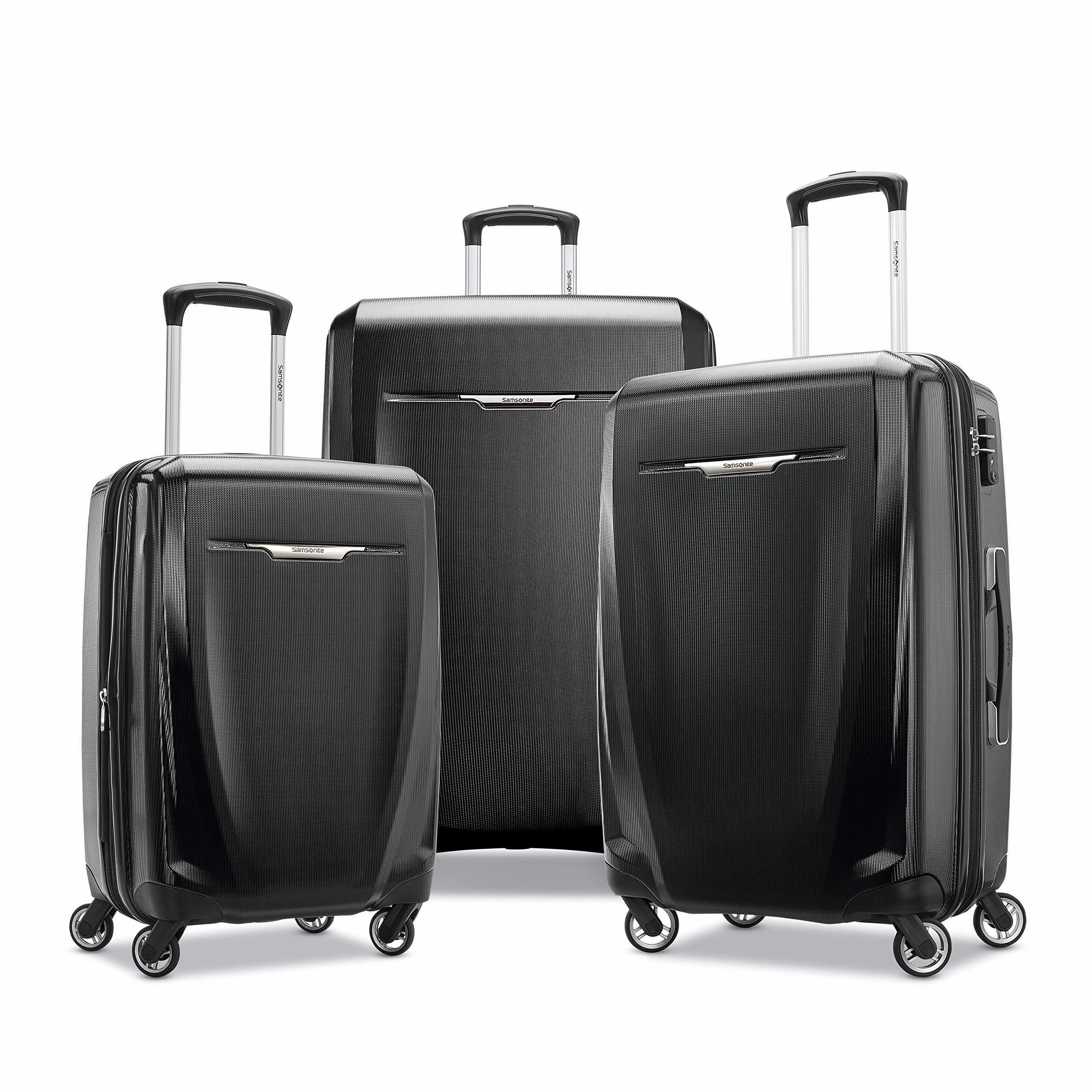 Samsonite Winfield 3 DLX 3 Piece Set (20"/24"/28") 4-Wheel Luggage Sets - Scratch-Resistant Polycarbonate Shell, TSA Lock, Effortless Wheels