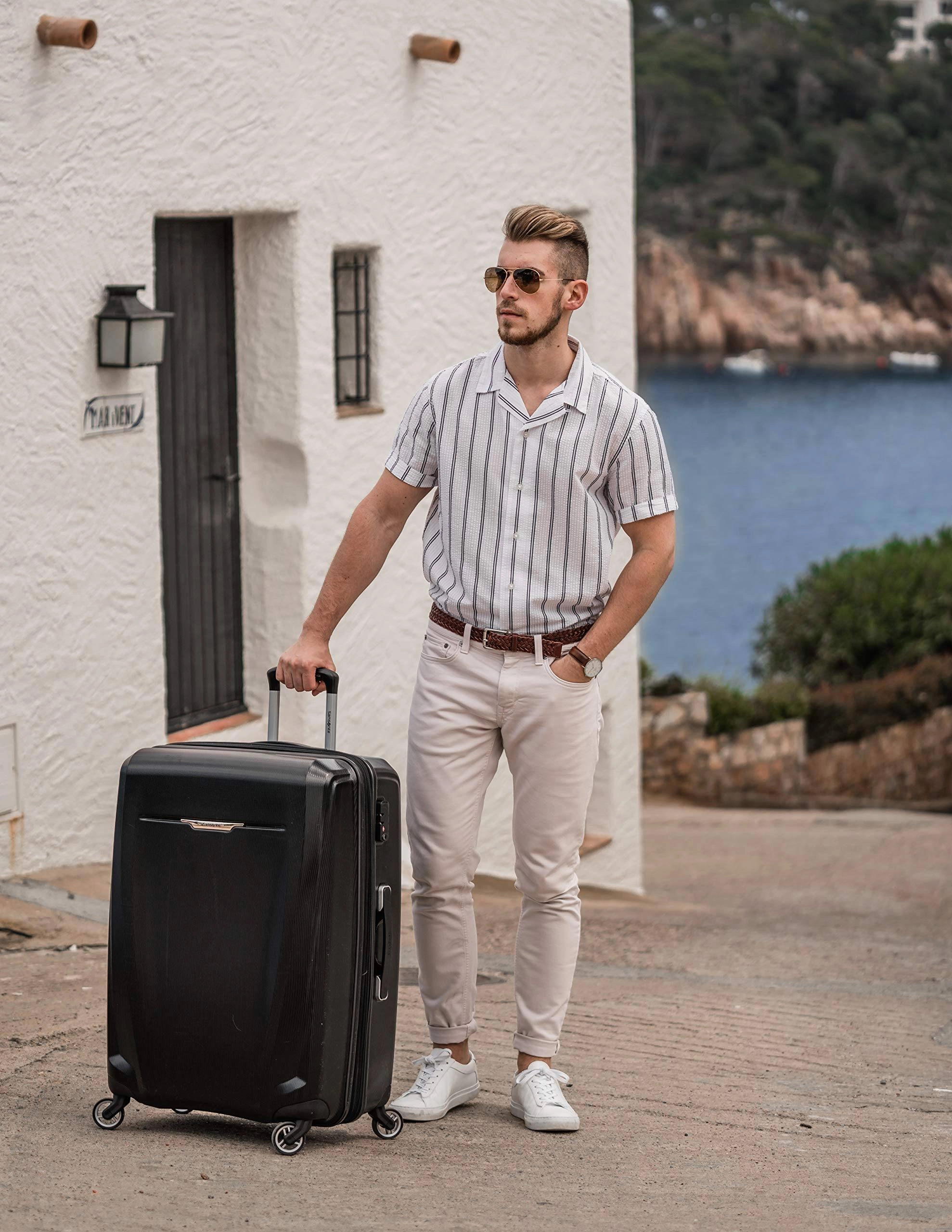 Samsonite Winfield 3 DLX Checked-Medium 25-Inch 4-Wheel Medium Luggage