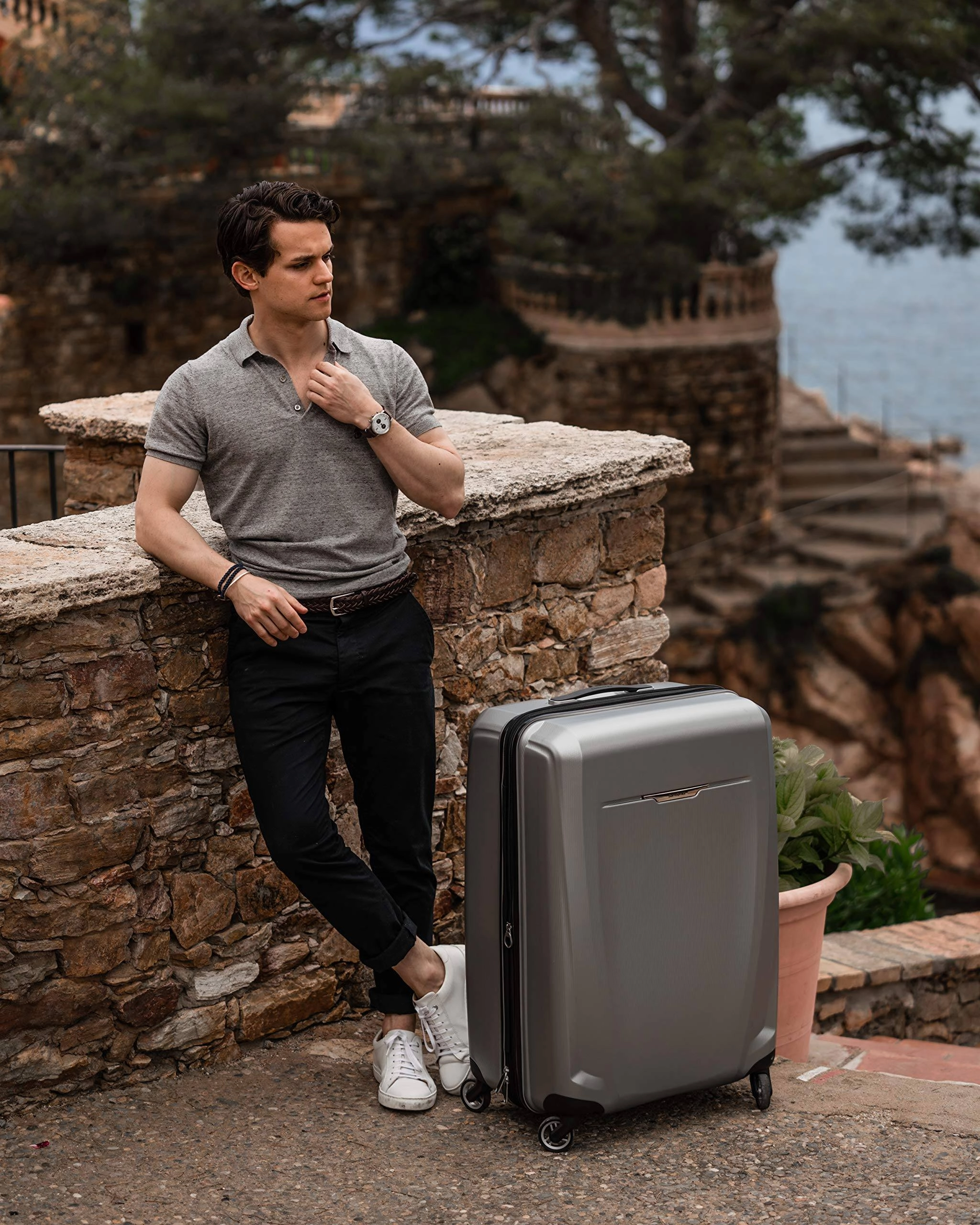 Samsonite Winfield 3 DLX Checked-Medium 25-Inch 4-Wheel Medium Luggage