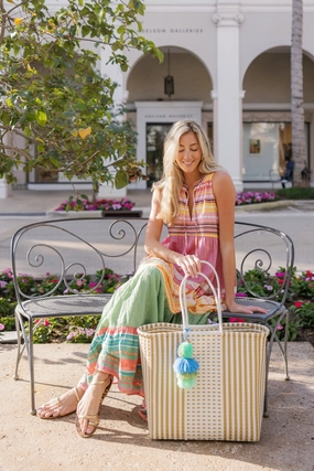 Sand Preppy Citron Tote