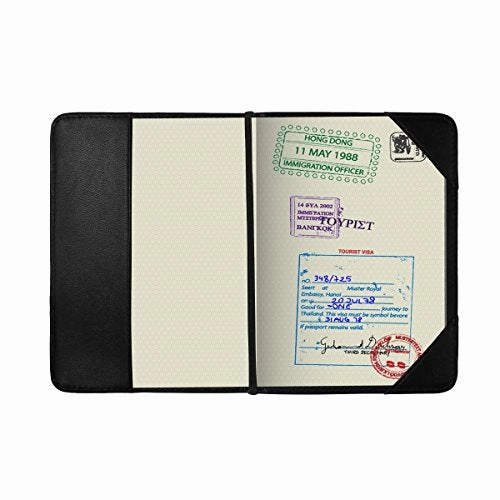 Sexy Leopard Grain Genuine Leather UAS Passport Holder Travel Wallet Cover Case