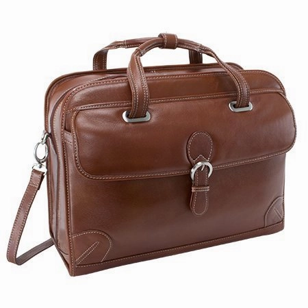 Siamod Carugetto Wheeled 17" Laptop Bag - Cognac