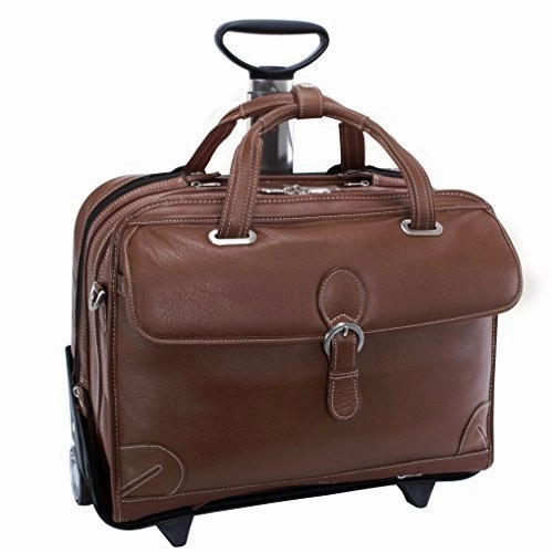 Siamod Carugetto Wheeled 17" Laptop Bag - Cognac