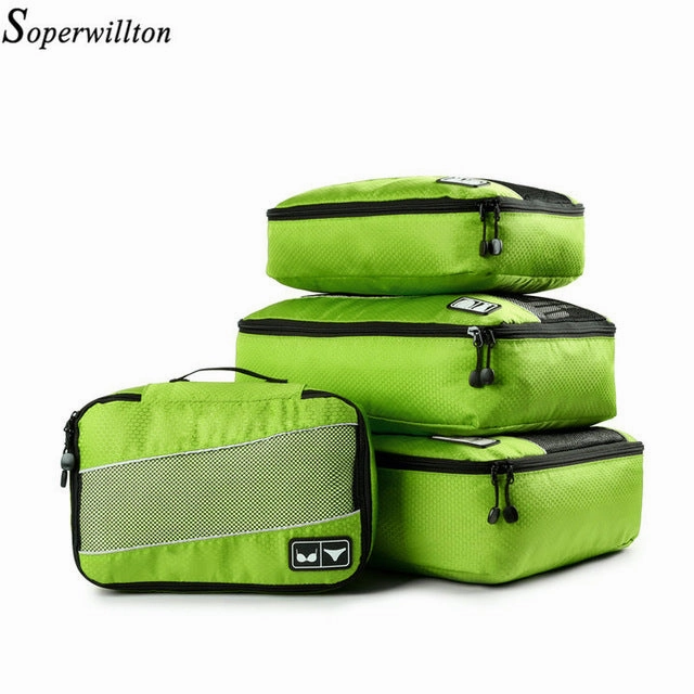 Soperwillton Travel Totes Packing Cubes Travel Bags Set 4 Pieces 8 Pieces Travel Luggage Bag