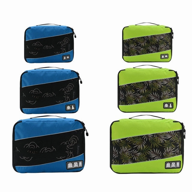 Soperwillton Women Travel Bag Packing Cubes Set Bag Female 210D Polyester Packing Cubes Travel