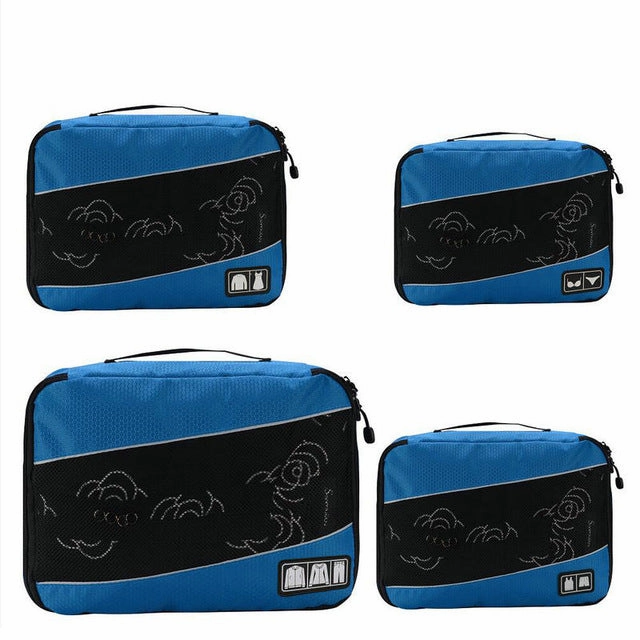 Soperwillton Women Travel Bag Packing Cubes Set Bag Female 210D Polyester Packing Cubes Travel