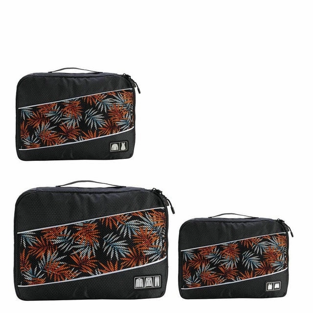 Soperwillton Women Travel Bag Packing Cubes Set Bag Female 210D Polyester Packing Cubes Travel