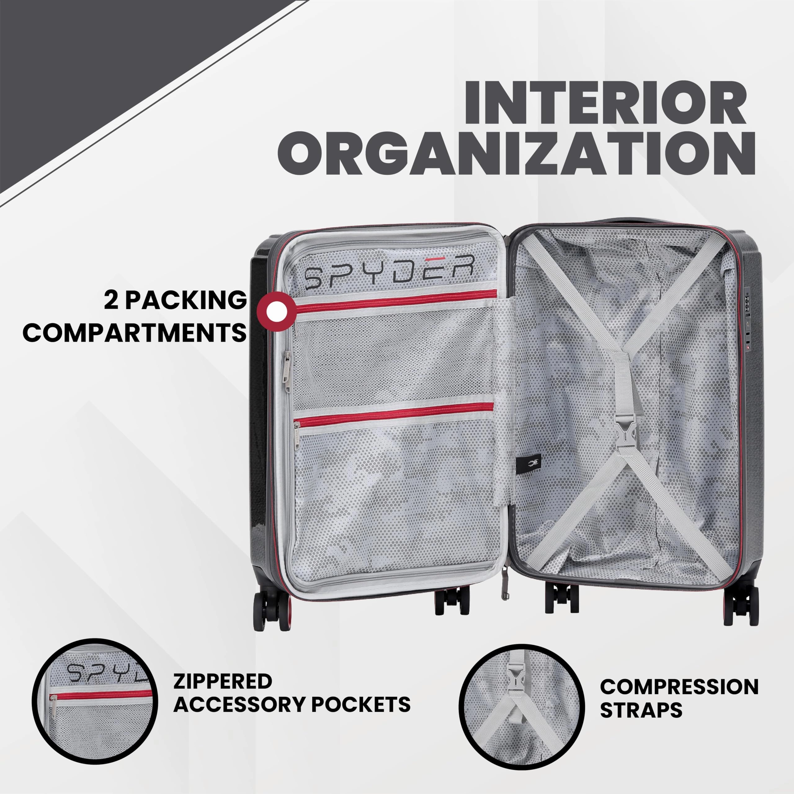 Spyder Traverse Expandable Hardside 29" Large Check In Spinner