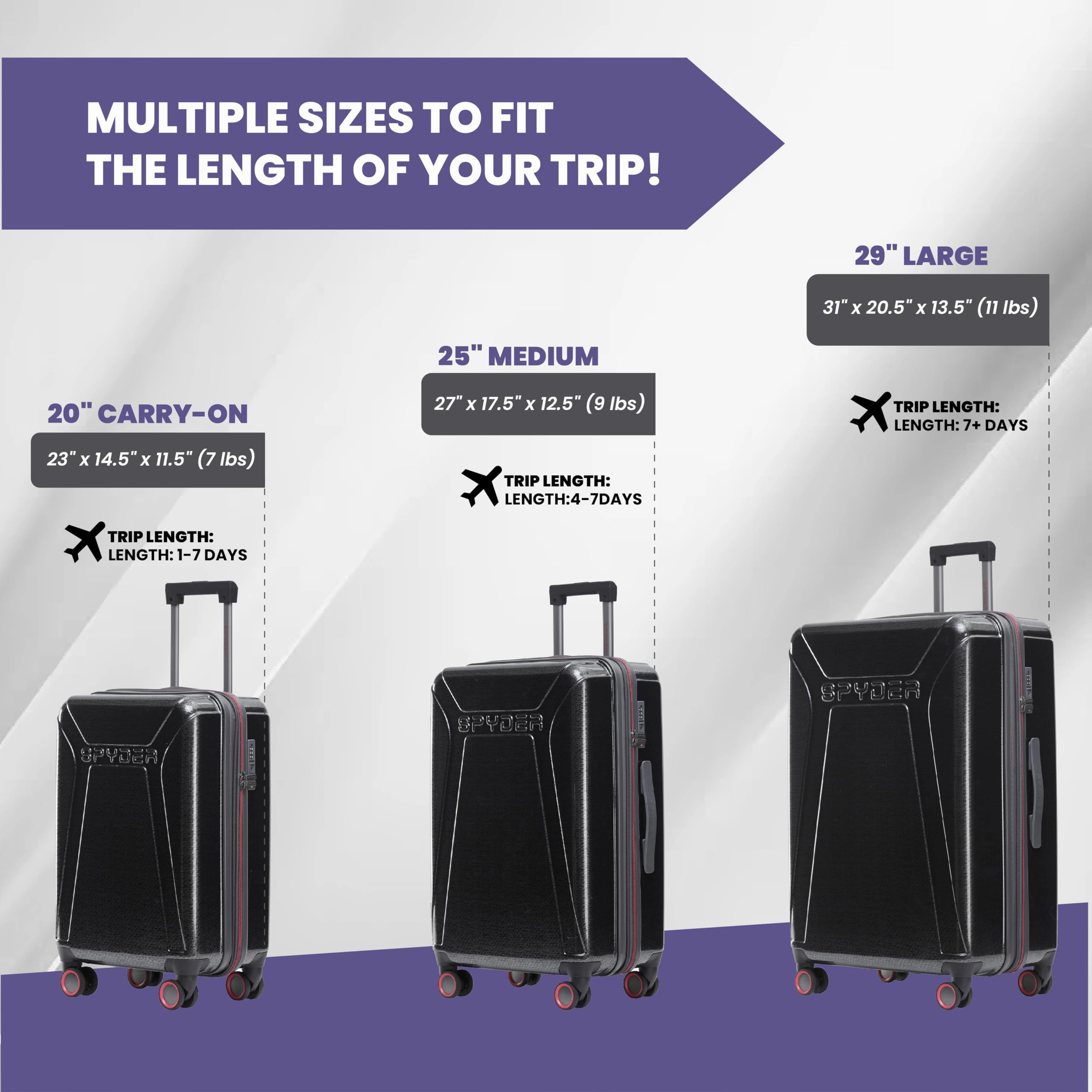 Spyder Traverse Expandable Hardside 29" Large Check In Spinner