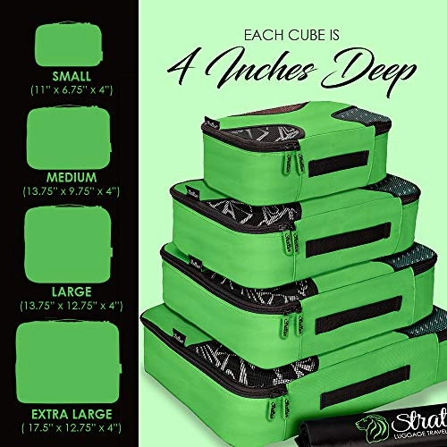 Stratton Travel Organizers Packing Cubes - Multifunctional Luggage Storage - Versatile Sorting &